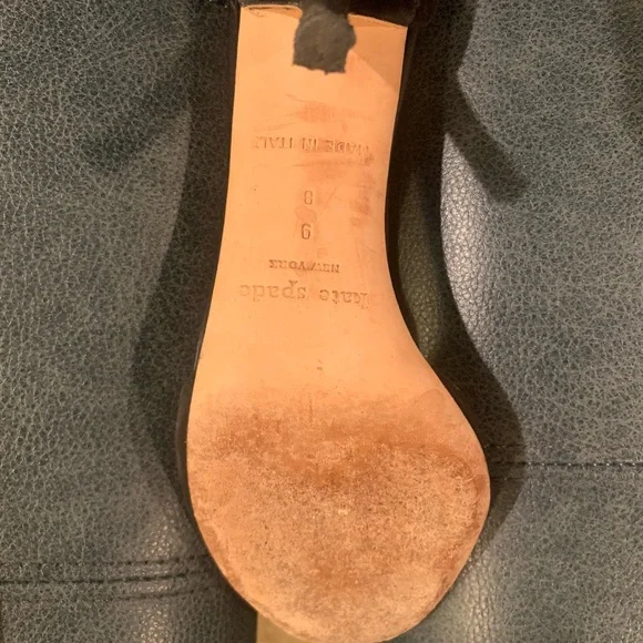 Kate Spade Black Suede  Open Toe Heels - Picture 9 of 12